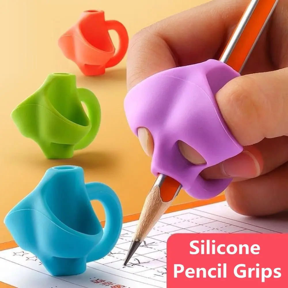 Silicone Pencil Grips Posture Correction Tool Writing Aid Grip Training Grip Holder Stationery Children Kids Handwriting