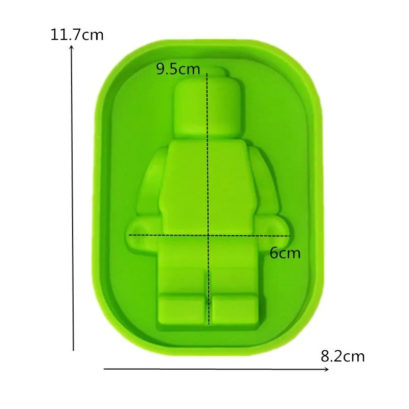 Silicone Cake Mold Chocolate Cookie Fondant Mold Robot Building Blocks DIY Ice Craem Mould Cake Decoration Kitchen Baking Tools