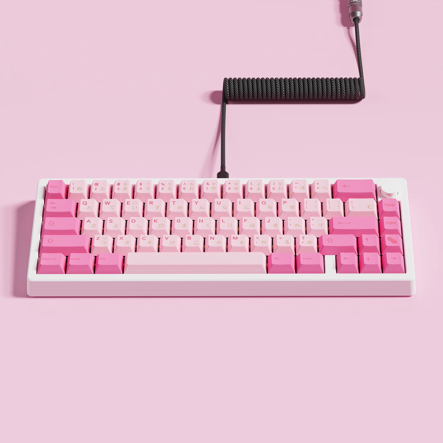 Pink Japanese Cherry Keycaps, 140 Keys, Arnia Theme Keycaps Set for 68/75/84/87/98/Cherry MX Switch Mechanical Keyboards