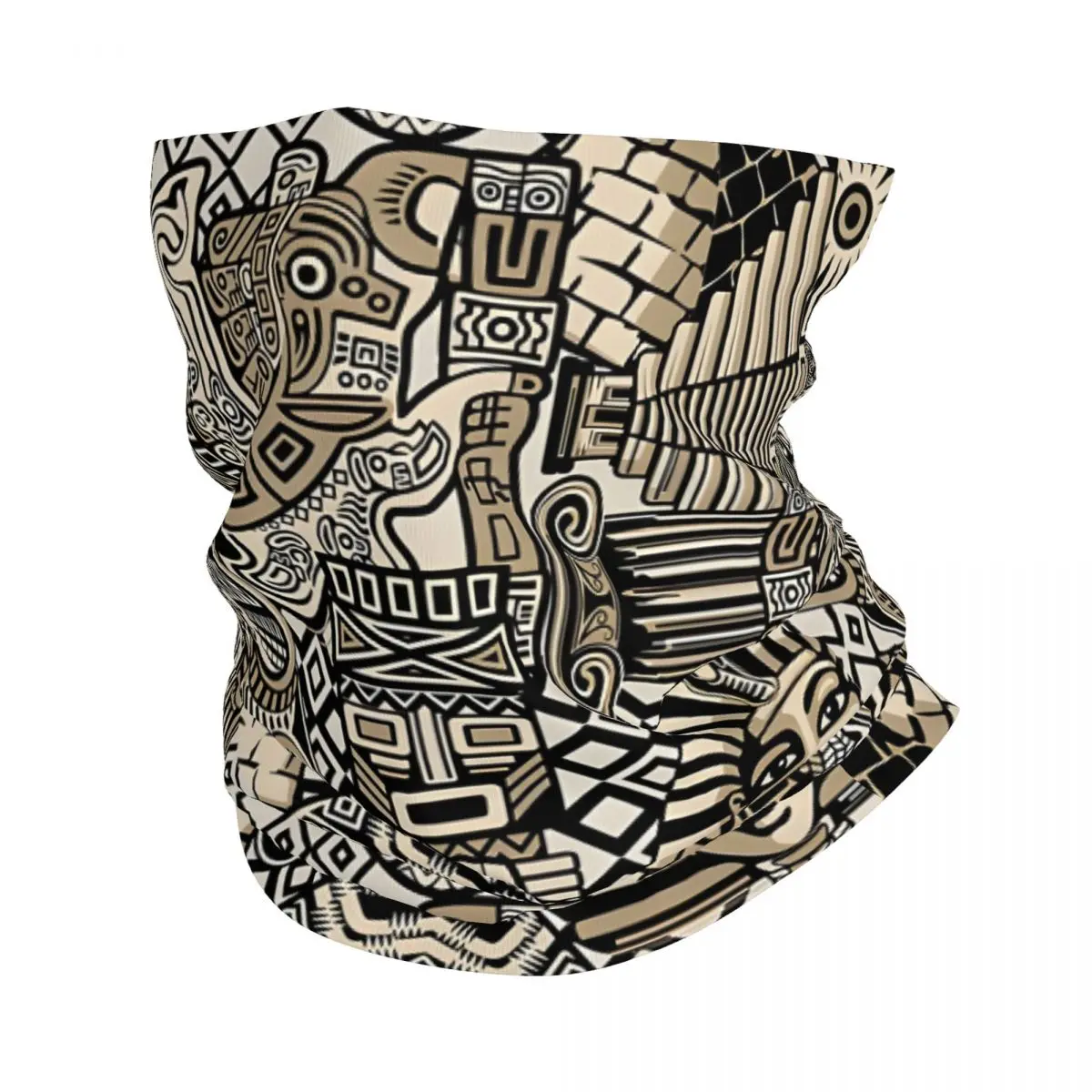 Ancient Historical Symbols Tattoo Style Thin Wrap Scarf Bandana Neck Gaiter Face Cover Headband