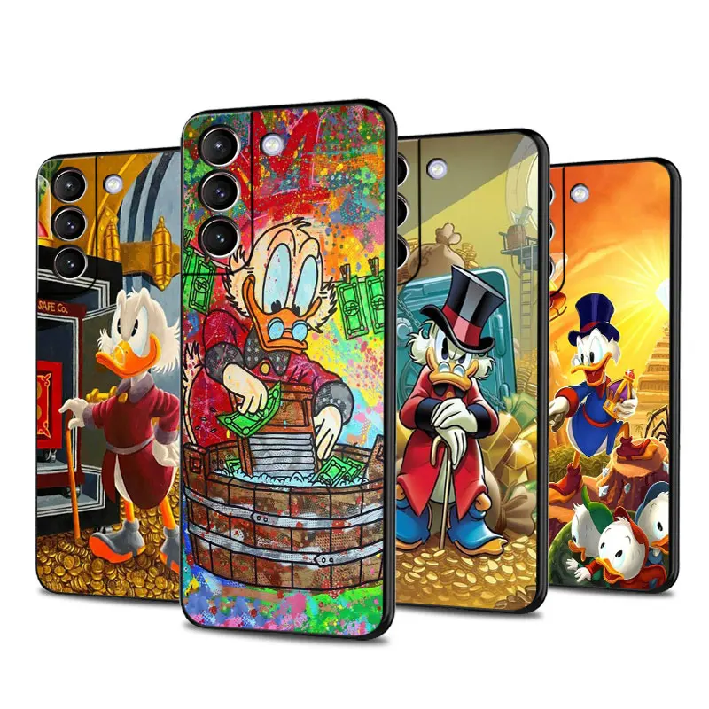 Disney Donald Duck Case For Samsung Galaxy S22 Ultra S23 S20 FE S21 Plus S10 Lite S10e S9 S8 S24 Black Mobile Soft Phone Cover