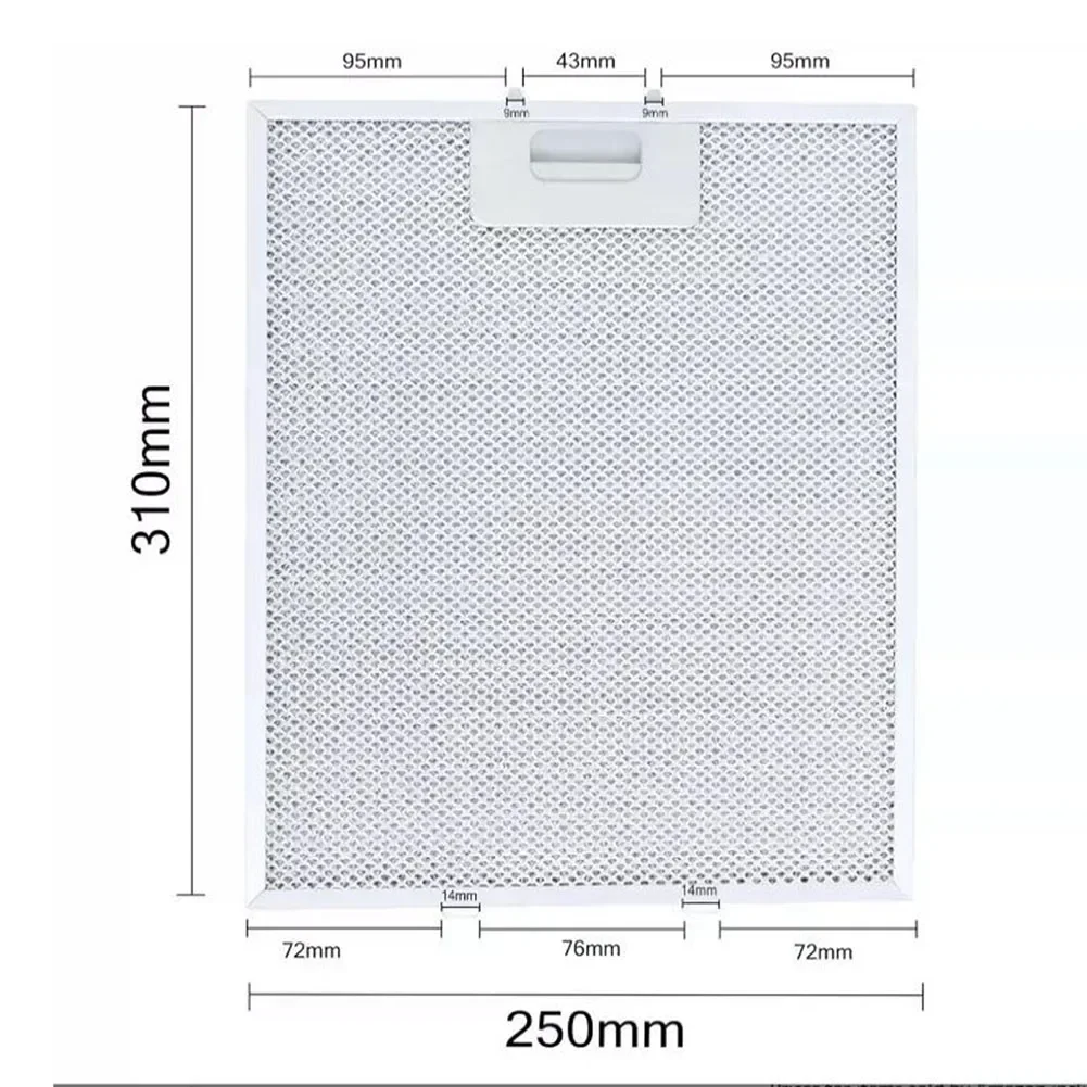 Adatto per cappa aspirante di scarico filtro antigrasso in metallo 250X310mm filtro in acciaio inossidabile miglioramento della casa