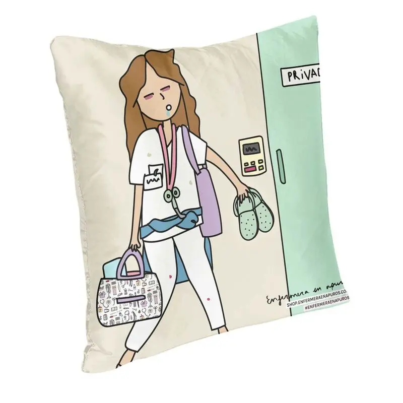 Personalized Enfermera En Apuros Doctor Nurse Medical Health Throw Pillow Case Decoration 3D Double Side Print Cushion Cover