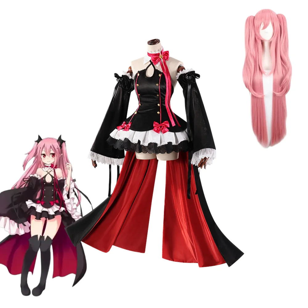 Krul Tepes Cosplay Anime Seraph Van Het Einde Kostuum Pruik Cosplay Owari geen Seraph Halloween Party Rollenspel Kleding Pak - afbeelding 2