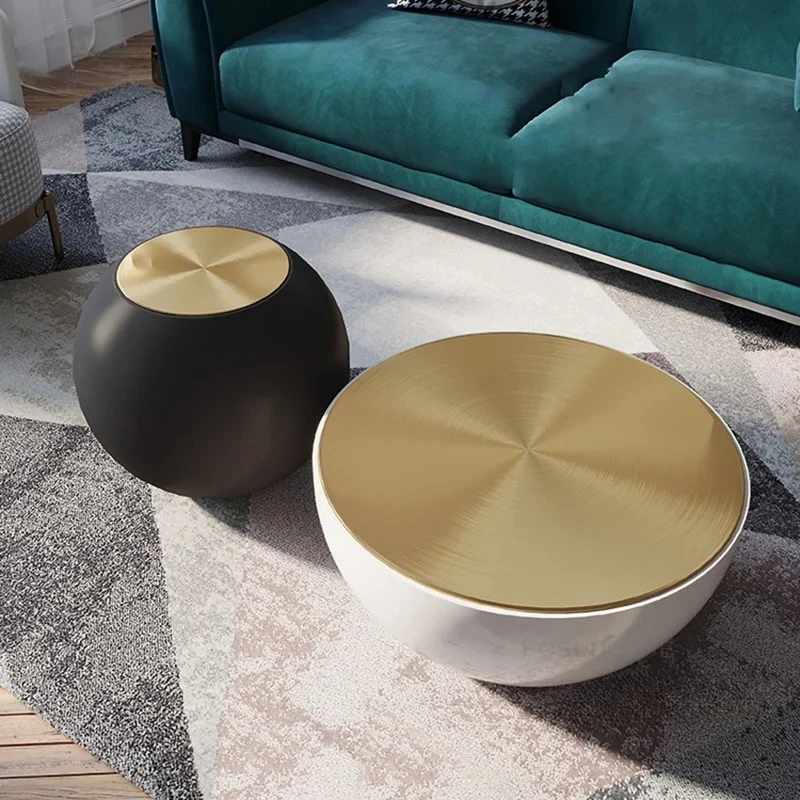 

m Luxury Round Coffee Tables Nordic Living Room Furniture Tempered Glass Sofa Side Table Coffee Table combination m