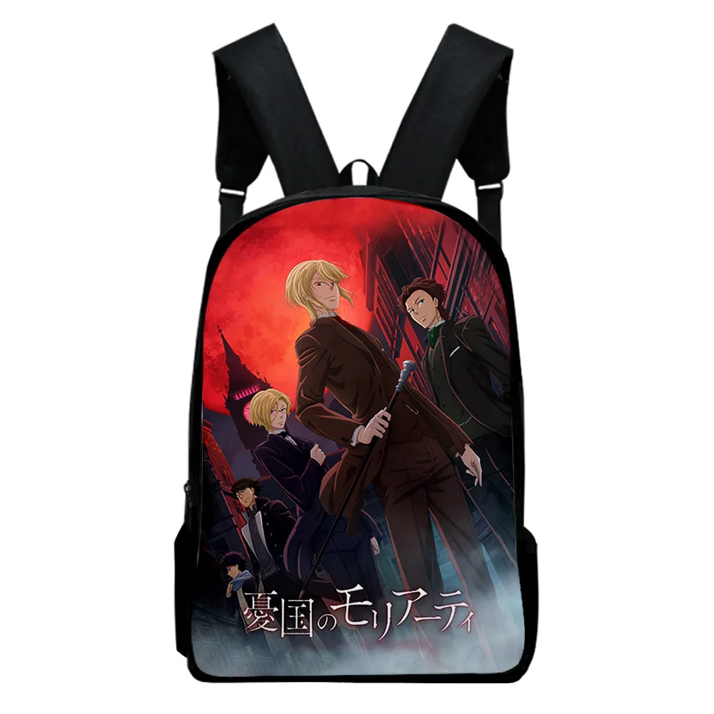 Harajuku Popular Funny Moriarty the Patriot Notebook Backpacks pupil School Bags 3D Print Oxford Waterproof Laptop Backpacks