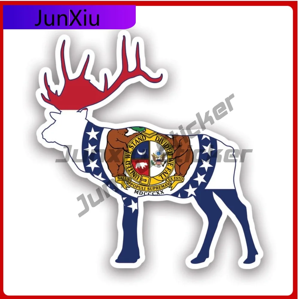 

3d Awesome Missouri Deer Shaped Flag Sticker Uv Protected Decalsv2 Mo Stag Hunter Hunting Archery Antlers Outdoors Explore