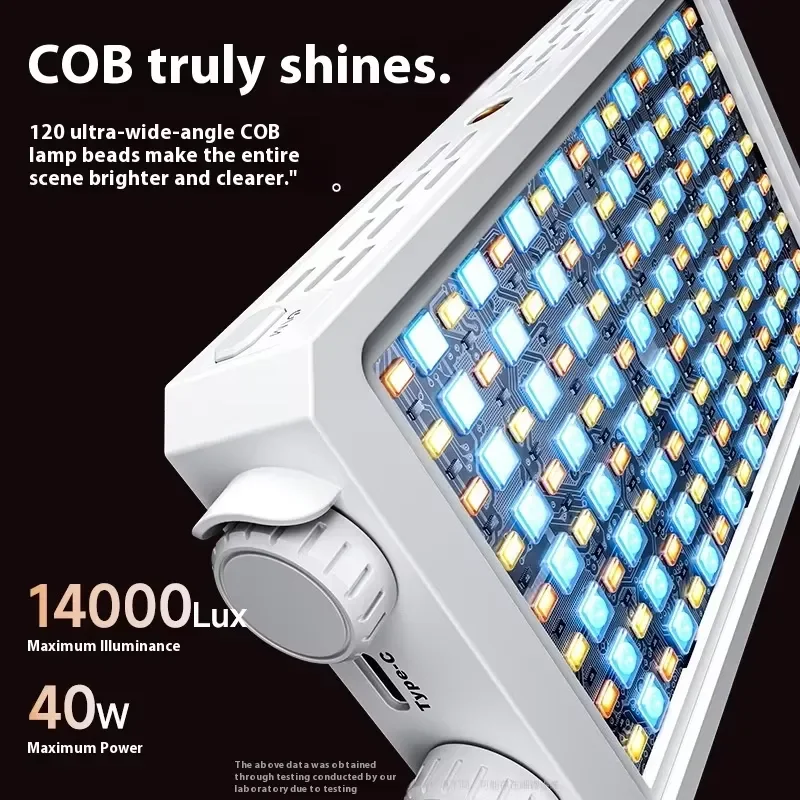 High-Power Pocket LED On-Camera Light for Mobile Phone for Live Streaming Video Outdoor Photography Cold White Fill