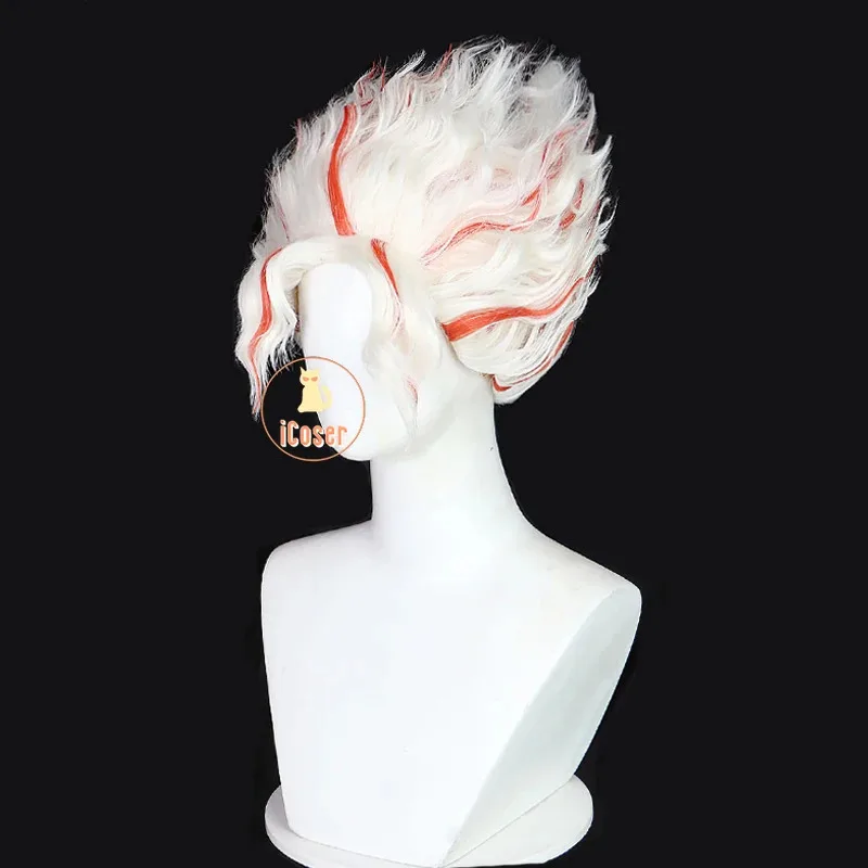 

asdh8@Anime Dandadan Okarun Cosplay Wig Ken Takakura Red White Short Hair Momo Ayase Halloween Party for Women Men Role Play Acc