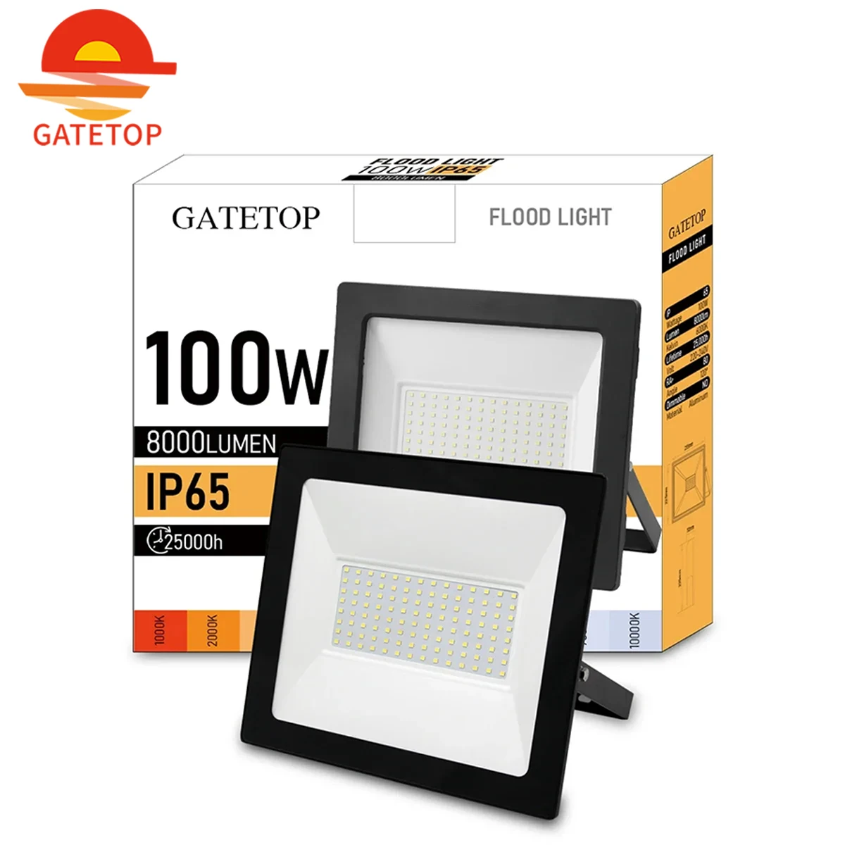 

100w Floodlight Super Bright! Ip65 Dust-proof Waterproof Outdoor Led Light 220-240v High Lumen For Garden Courtyard Street