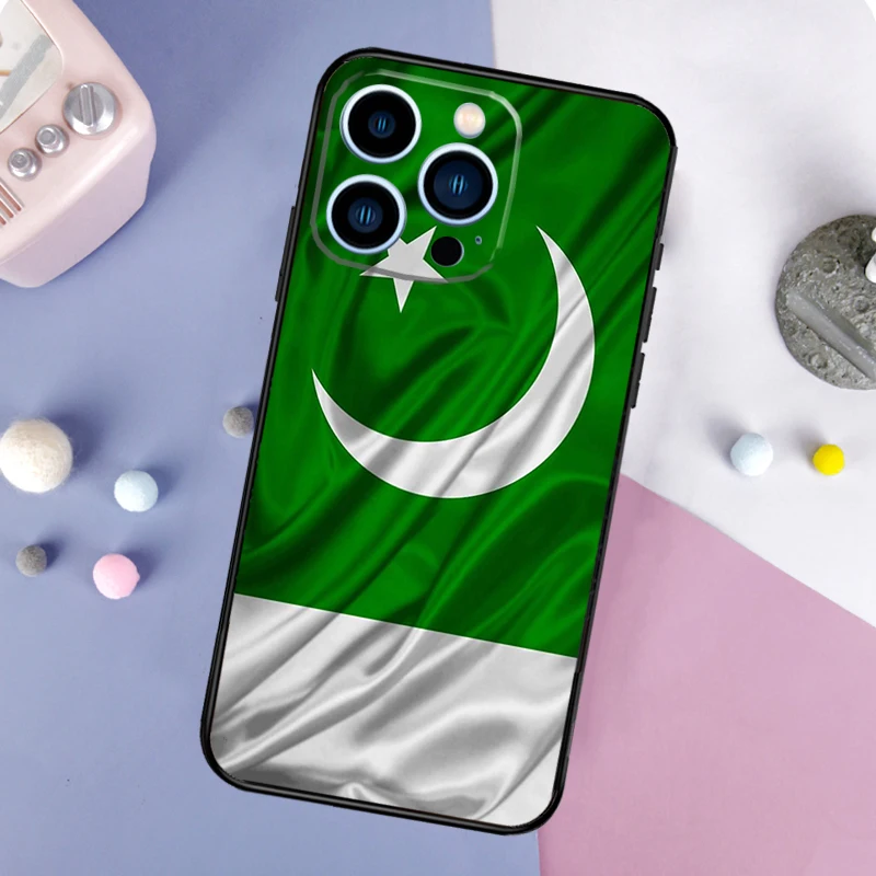 Pakistan Flag Case For iPhone 16 15 14 Pro 11 12 13 Pro Max XS X XR Plus 12 13 Mini Soft Cover