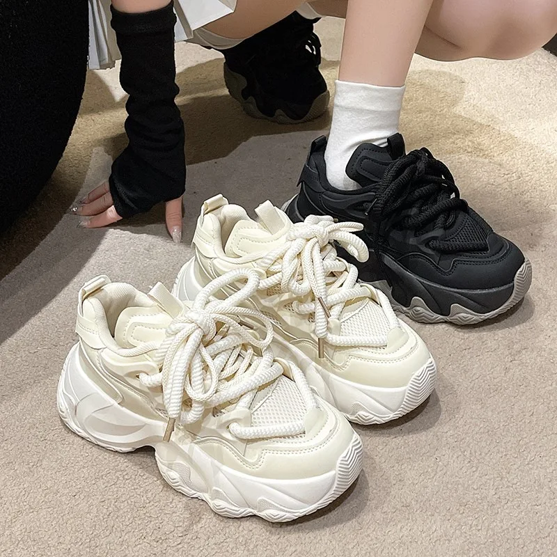 

Hot-Selling Dad Shoes Height-Increasing New High-Heel Versatile Petite Height-Enhancing Thick-Soled Platform Sneakers for Women