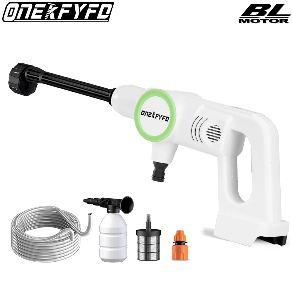 6 IN 1 Nozzle 60 BAR High Pressure Car Washer Electric Washing Gun Portable Rechargeable Mini Washing for Makita 18V Battery