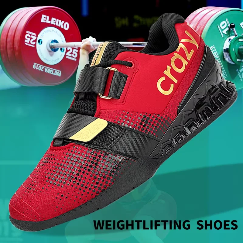 Weightlifting Shoes Professional Men Women Powerlifting Squat Training Hard Sole Gym Shoes with Stable Heel Non Slip Design