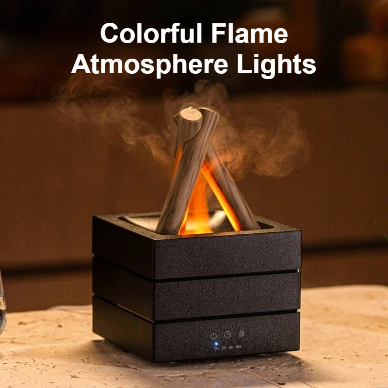 

Desktop USB Plug-in Large Fog Humidification Aromatherapy Machine Simulates Flame Essential Oil Diffuser