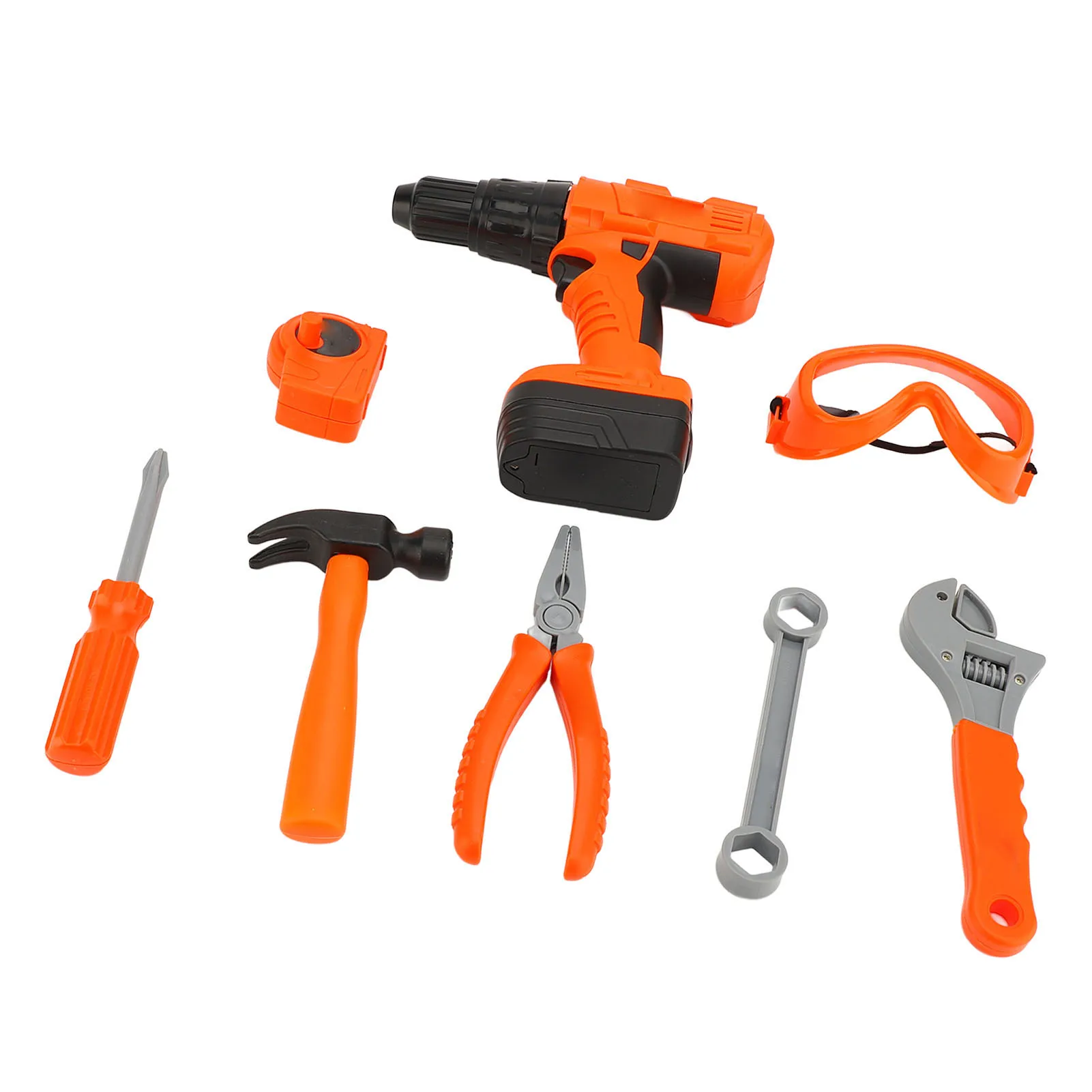 27pcs Electric Drill Screwdriver Toy Impact Drill Tool Little Boy Home Improvement Maintenance Worker Toy Set for Ages 4‑6