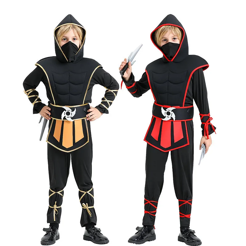 

Boys Ninja Deluxe Costume for Kids W/with Weapon Accessories Kids Halloween Ideas Gifts Toys Japanese Anime Performance Costumes