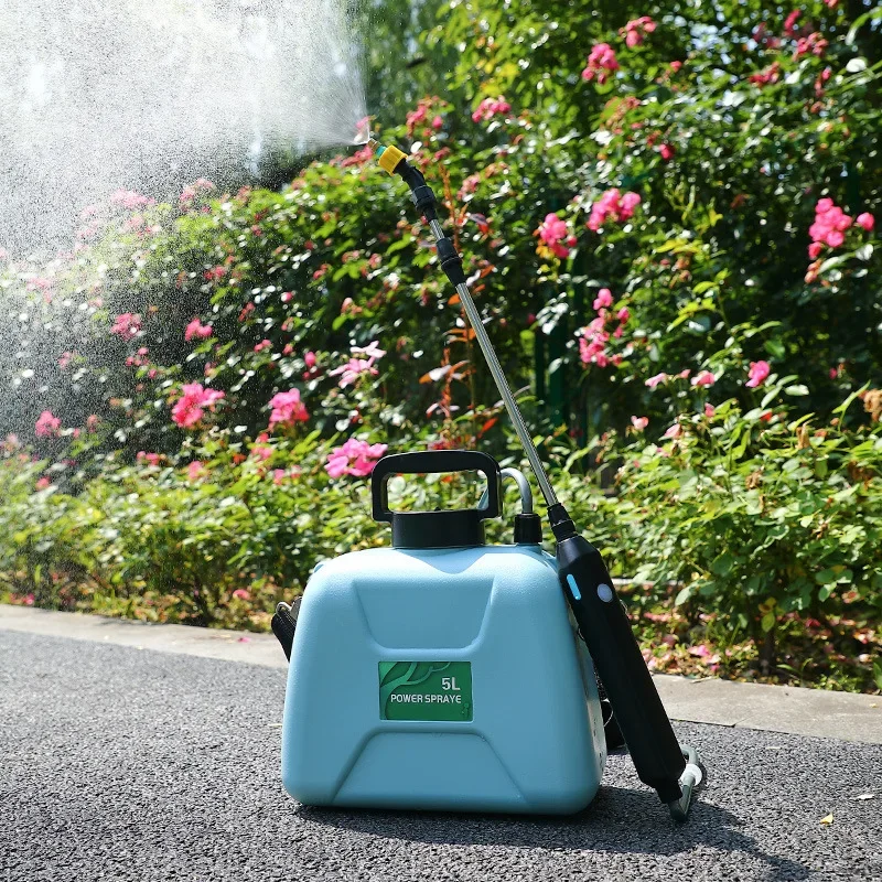 Shoulder type electric spray disinfection and spraying 5L electric watering can gardening watering can portable electric spray