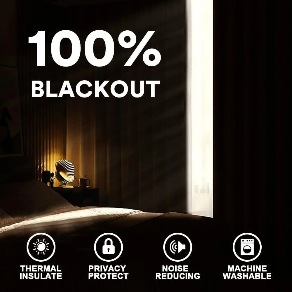 96 wärmeisolierte Verdunkelungsvorhänge mit Leinenstruktur und Rückenlasche, 52 B x 96 L, Austerngrau für das Wohnzimmer