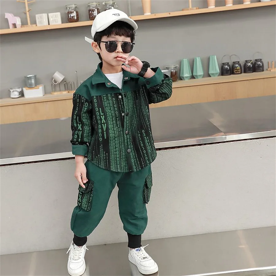 Boys Children Tracksuit Spring Autum 2 Pieces Boy Teenager Clothes jacket and pant Set 6 7 8 9 10 11 12 Year Old