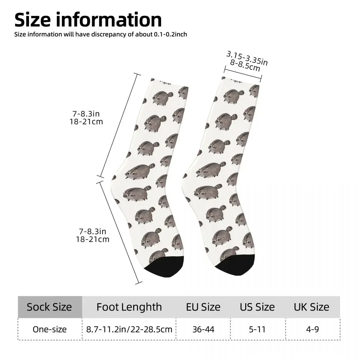 Chubby Trash Panda Socks Harajuku Super Soft Stockings All Season Long Socks Accessories for Man's Woman's Birthday Present