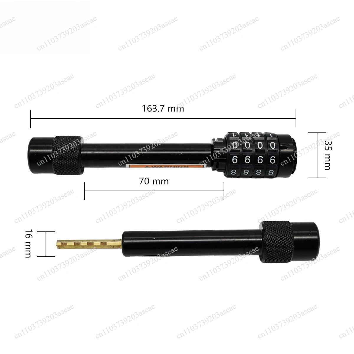 5/8 Trailer latch lock Off-road RV anti-theft latch lock Carbon steel combination anti-theft lock