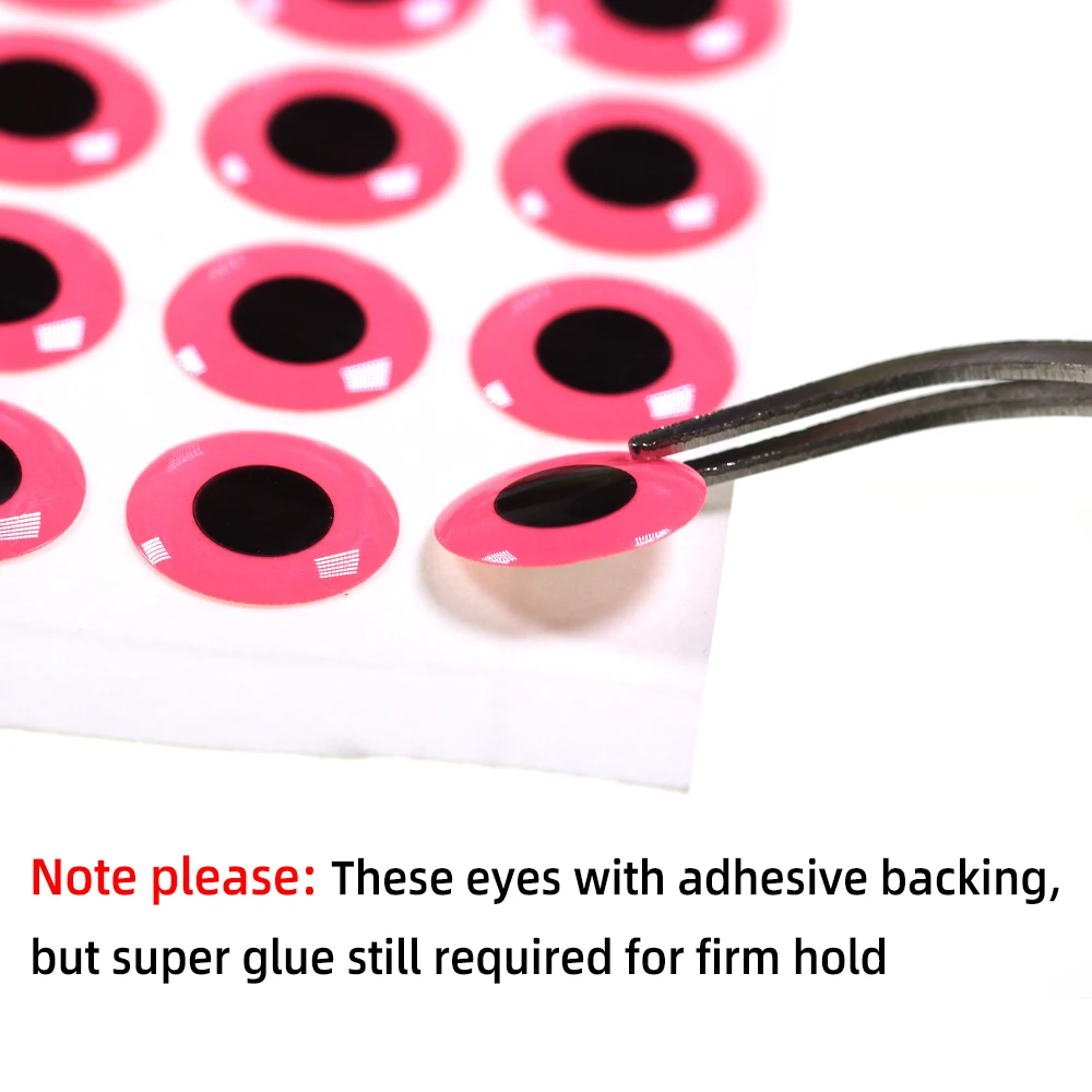 50PCS/Pack 3~7mm Luminous Epoxy 3D Fish Eyes For Jigs Streamer Flies Soft & Hard Fishing Lure Fly Tying Material