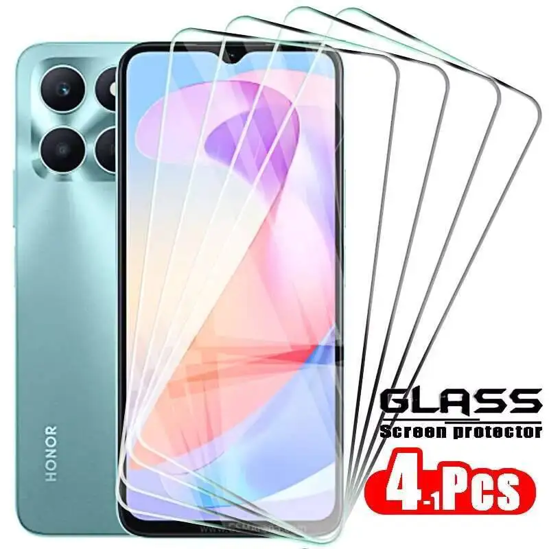 

4-1PCS Tempered For Huawei Honor X6a X8a X8 4G 5G X7 X6 A X5 90 70 Lite Screen Protectors Cover Film Protective Glass