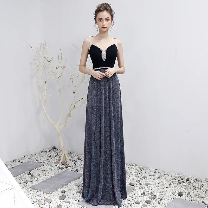 

Sexy v neck evening dresses backless Party dress maxi Prom dresses luxury dress shiny dress Formal dress women elegant vestidos