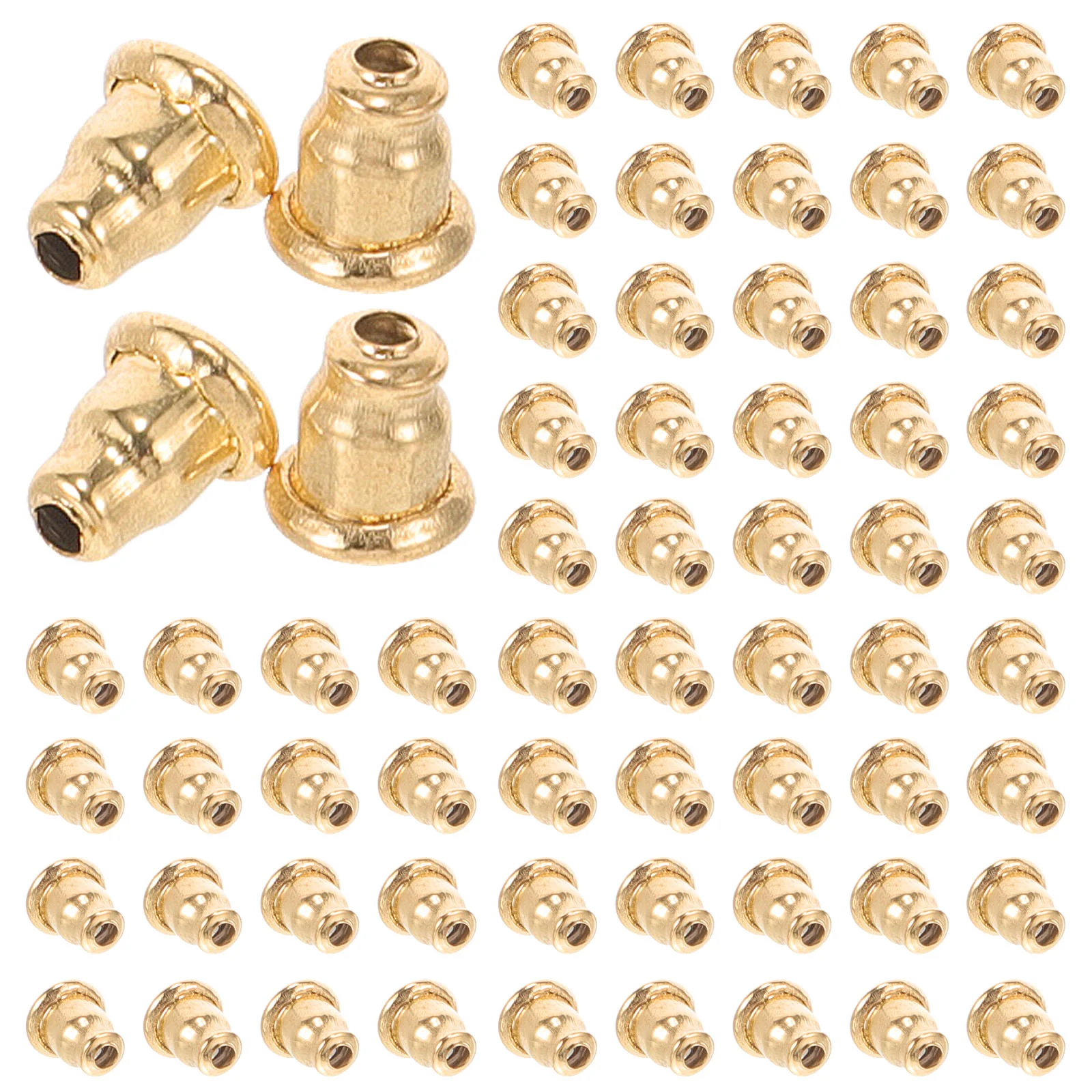 

100pcs Earring Backs Stainless Steel Lightweight Smooth Corners Safe Skin Pliable Comfortable Stable Without Losing Safe