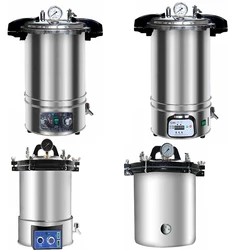 18L/24L Stainless Steel Automatic Steam Sterilizer Autoclave Pot Laboratory Medical Dental Vertical Sterilization Pot