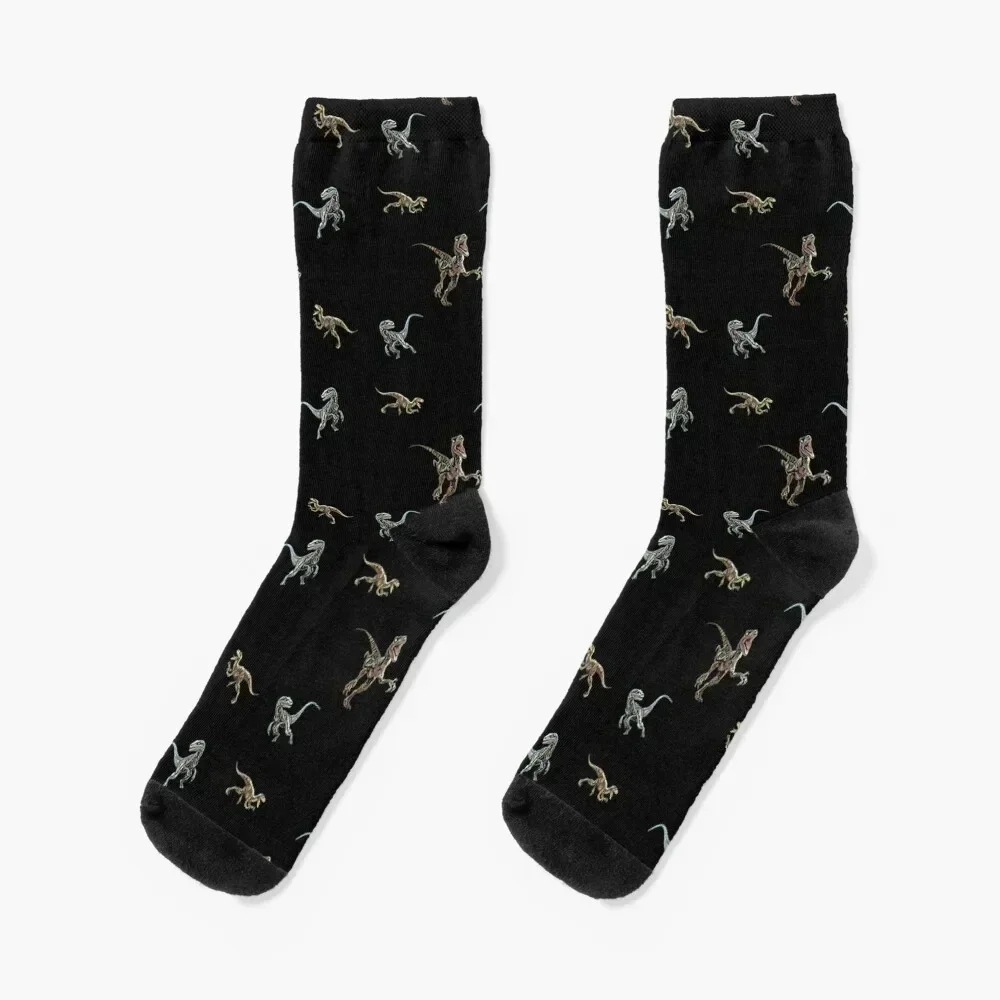 Velociraptor Dinosaur Pattern Socks shoes cute sports and leisure Socks For Man Women's