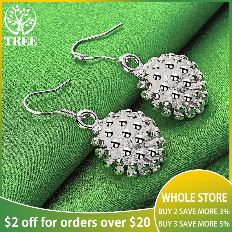 

ALITREE 925 Sterling Silver Fireworks Drop Earrings For Women Party Engagement Wedding Fashion Charm Jewelry Lady Birthday Gifts
