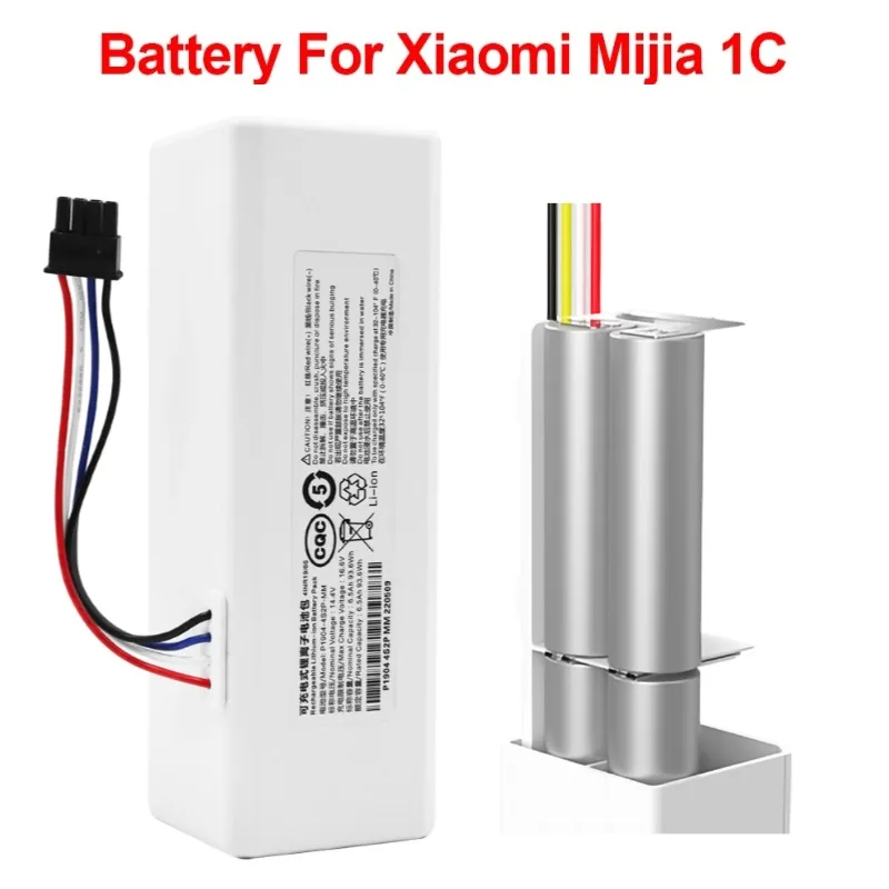 14.4V 12800mAh Replacement Battery Li-ion for Xiaomi MM Vacuum Cleaner Robot P1904-4S1P-MM 1C STYTJ01 High Capacity Long Lasting