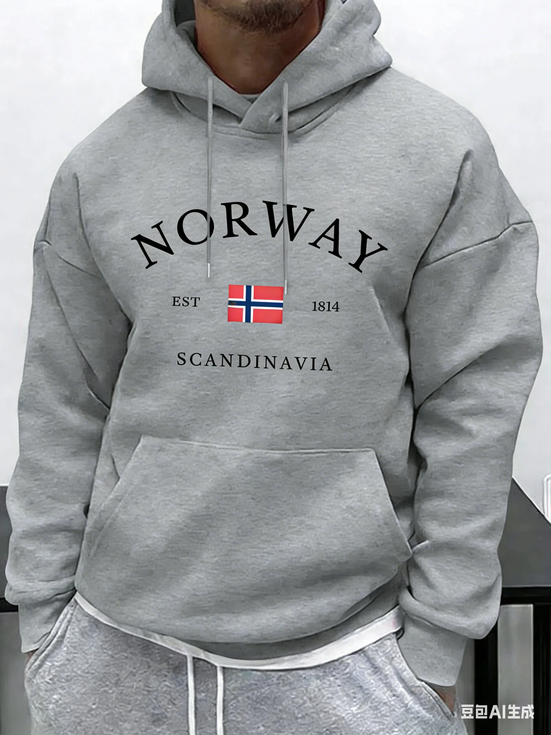 2026 Neuer Lässiger Modischer Bequemer Loser Langarm-Retro-Street-Hoodie für Erwachsene Herren Herbst Winter Weich Warm Komfortabel – Detail 10