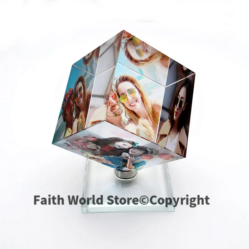 

friend , family, child ,lover TOP COOL best birthday present -Magic cube 3D picture Crystal Figurine statue、