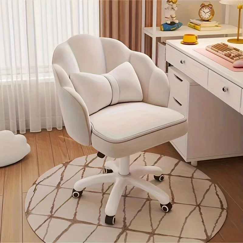 

1set Office Chair Cute Petal Desk Chair, Modern Fabric Home Butterfly Chairs Height Adjustable Chair Makeup Chairs Computer