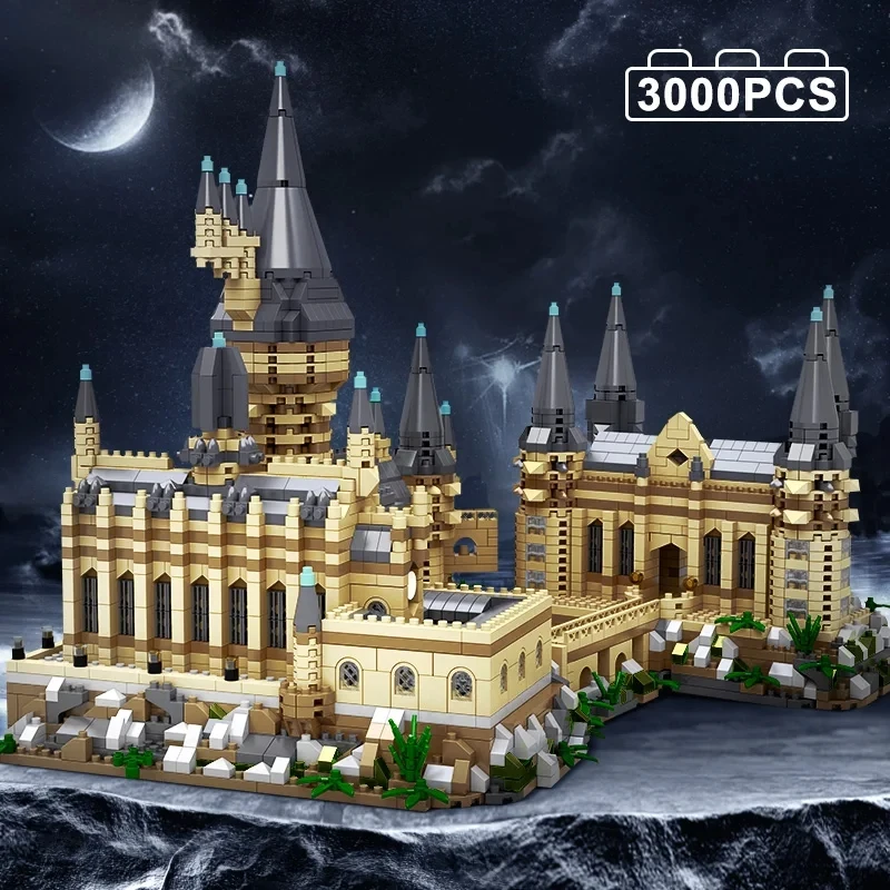 Microdeeltjes Magisch kasteel Middeleeuwse architectuur Bouwset DIY-montagestenen MOC-model Vakantiecadeau voor volwassenen en kinderen