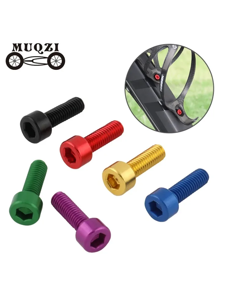 AliExpress MUQZI 2pcs Bicycle Bottle Cage Screws m5 Ultra-Light Aluminum Holder Bolts MTB Road bike Accessories