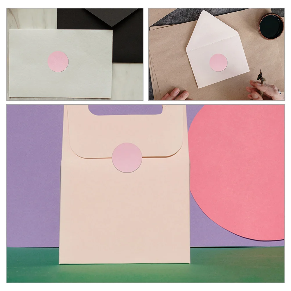 2 لفات صغيرة مستديرة نقطة ملصقات ذاتية اللصق ملصقات ملونة لتغليف الهدايا ختم تصنيف الملفات منظمة مقاوم للماء #4