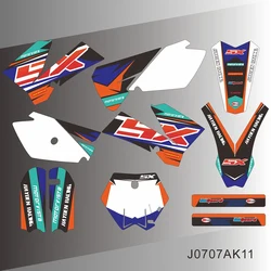 For KTM SX85 SX 85 2006 2007 2008 2009 2010 2011 2012 Full Graphics Decals Stickers Motorcycle Background Custom Number Name