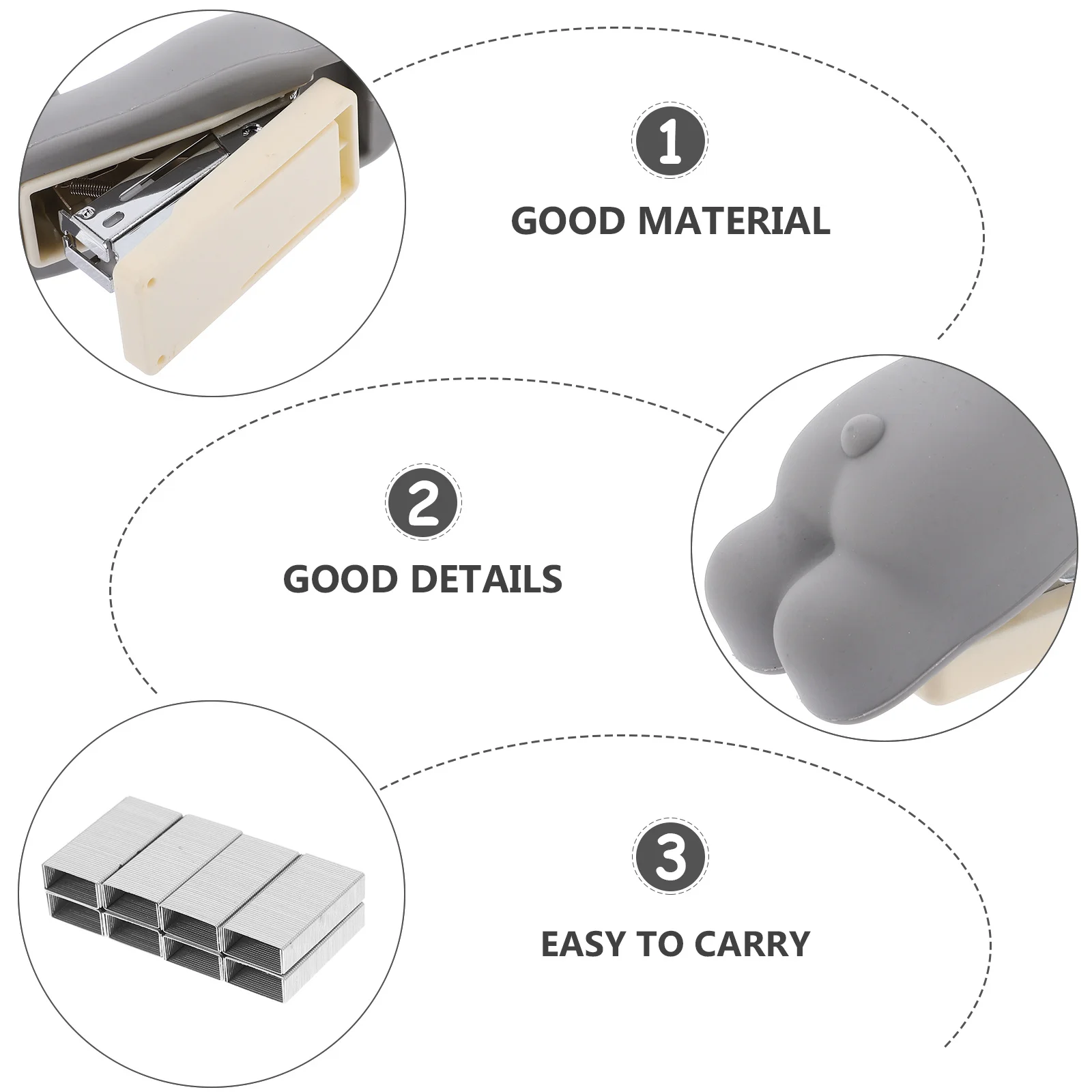 Степлер с мультяшной собакой, небольшой портативный настольный степлер для детей, учителей, офисные классные принадлежности, серые степлеры для стола