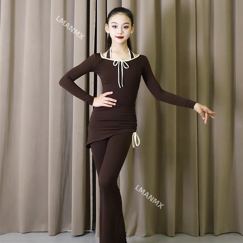 

Girls' Practice Clothing 2025 Autumn/Winter New Children's High end Performance Clothing Long Pants Set