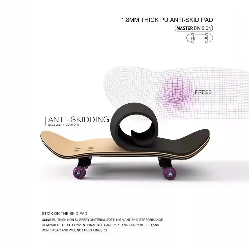 9020 Piattaforma di salto con deformazione di stoccaggio Skateboard in acero a cinque strati con ponte con cuscinetto Giocattolo con staffa metallica per effetti speciali