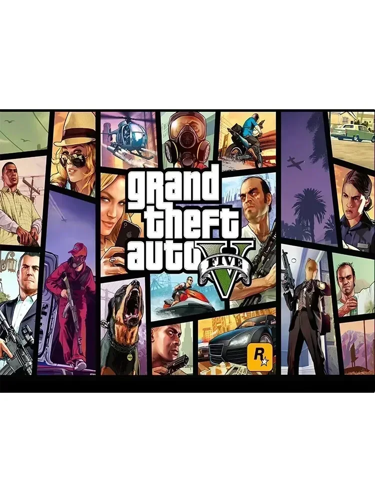GTA 5 جدار صورة طباعة مثالية سرقة كبيرة السيارات لعبة فيديو المشارك قماش اللوحة للاعبين الحديثة غرفة المعيشة ديكور المنزل
