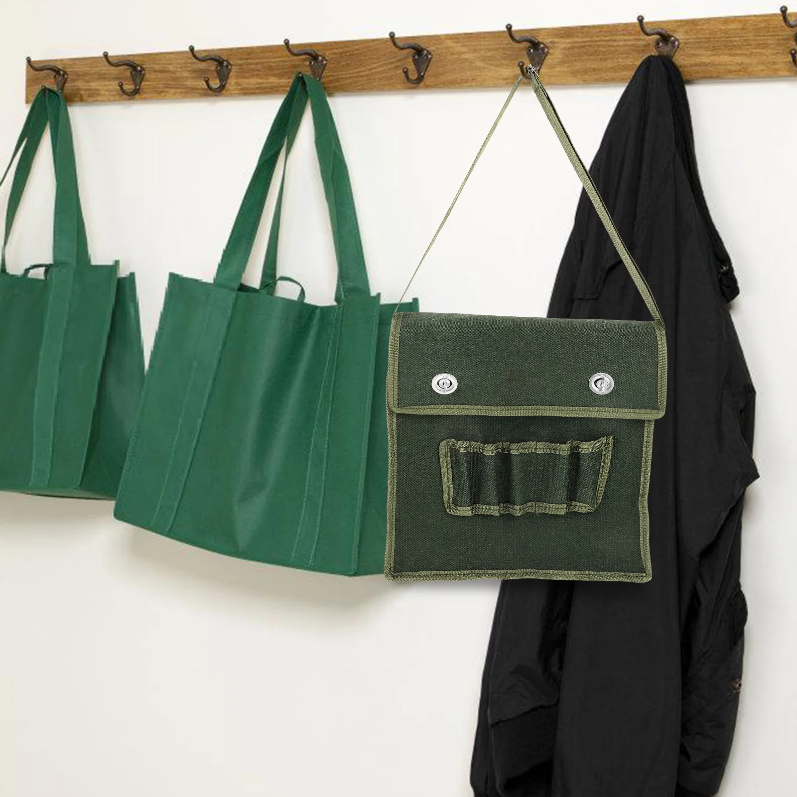 

1pcs Small Canvas Pouch Portable Shoulder Waist Bag For Carpenter Tool Storage Organizer Outdoor Camping Travel Tool Bag For Men