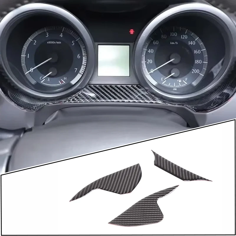 

For Toyota Land Cruiser Prado FJ150 2010-2017 Soft Carbon Fiber Car Middle of Dashboard Frame Cover Trim Sticker Car Accessories