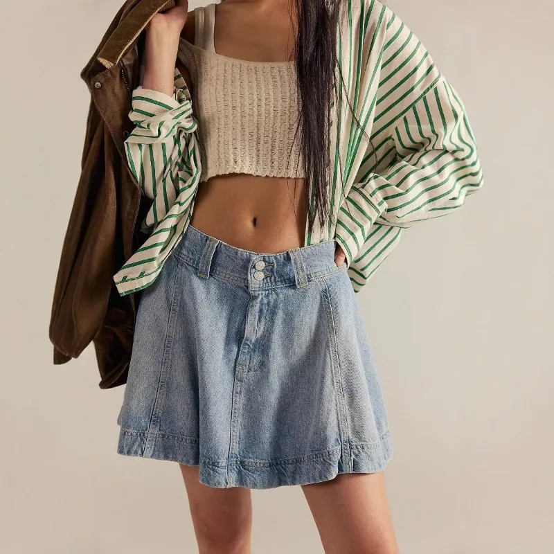 

2026 Summer Denim Skirt Fashion High Waist Hip Skirt