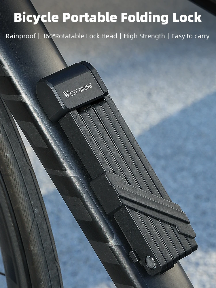 AliExpress West Biking WEST BIKING Foldable Bicycle Lock Anti Theft MTB Road Cycling Lock High Security Bike Chain Lock for Motorcycle Scooter E-Bike