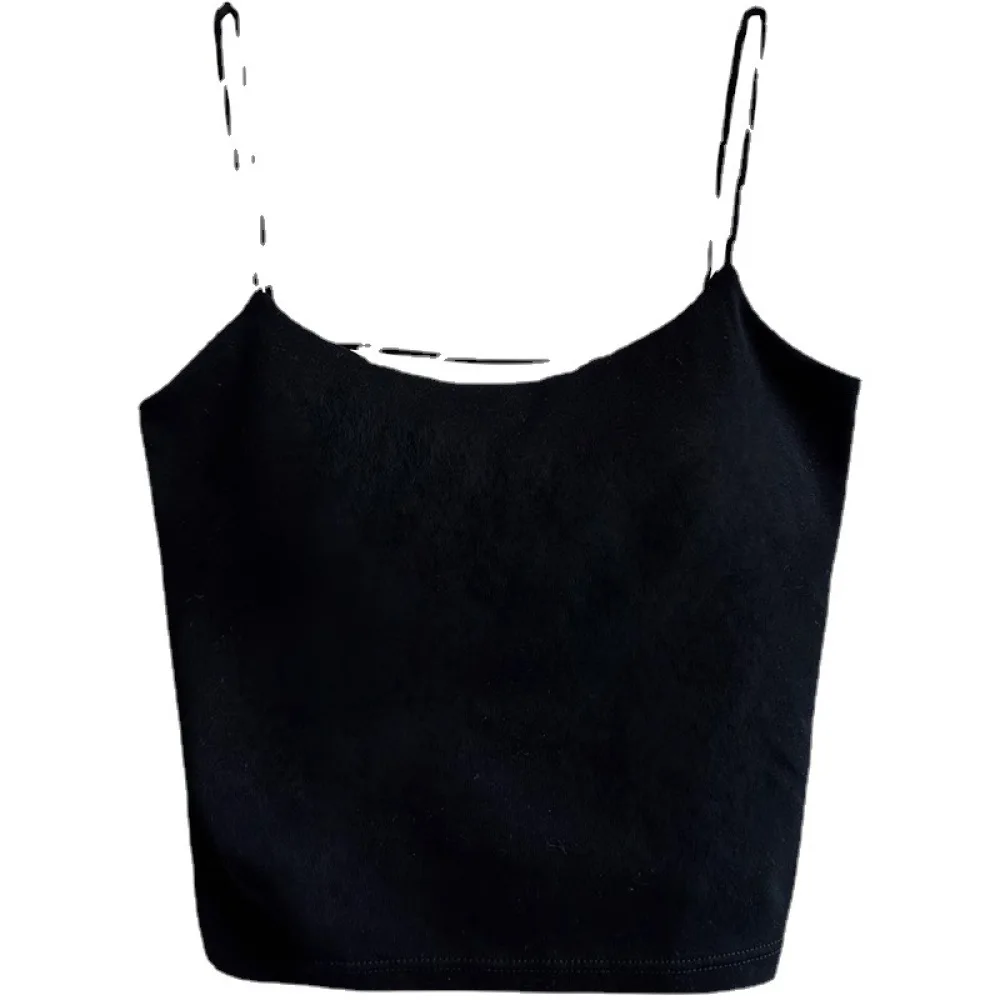 Womens Padded Tank Top Cotton Camisole Hollow Back Sleeveless Crop Shirt Breathable Summer Base Layer Vest For Casual Wear